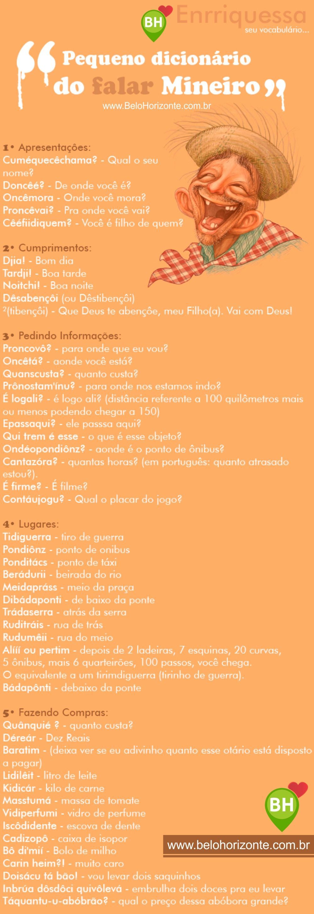 Pequeno dicionário Mineiro - Dicas BH
